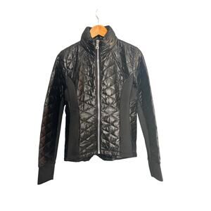 GUESS Black Quilted Puffer‎ Knit Panel Jacket M